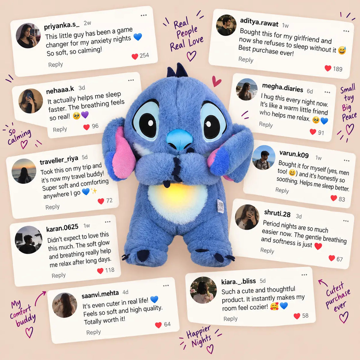 DISNEY BREATHING STITCH TEDDY